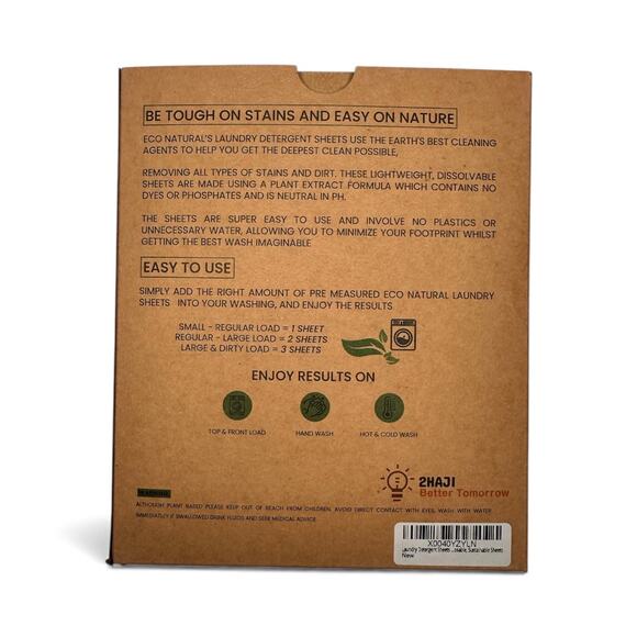 Laundry Detergent Sheets 30 Pack Eco Strips Fresh Scent Zero Plastic Waste - Picture 3 of 7